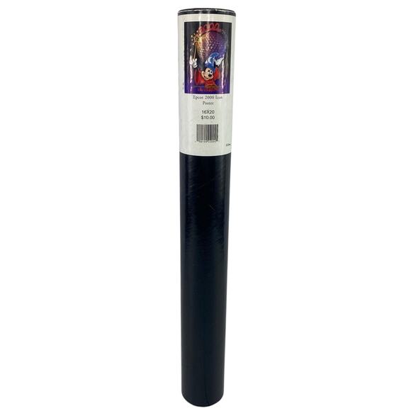 Vtg 2000 Walt Disney World EPCOT Sorcerer Mickey Mouse Poster 16 x 20 w Canister - Picture 1 of 4